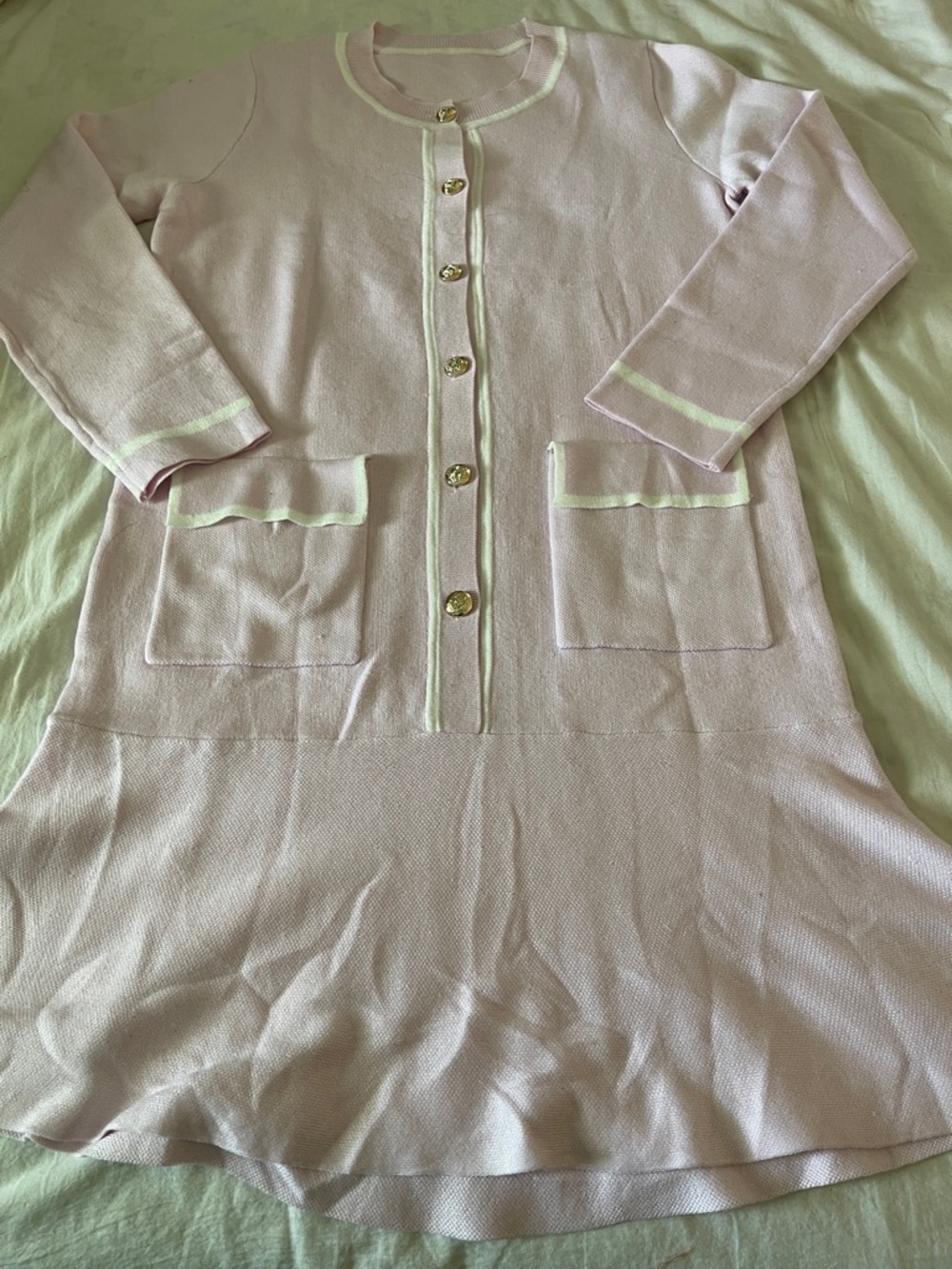 Pastel pink knit dress size M